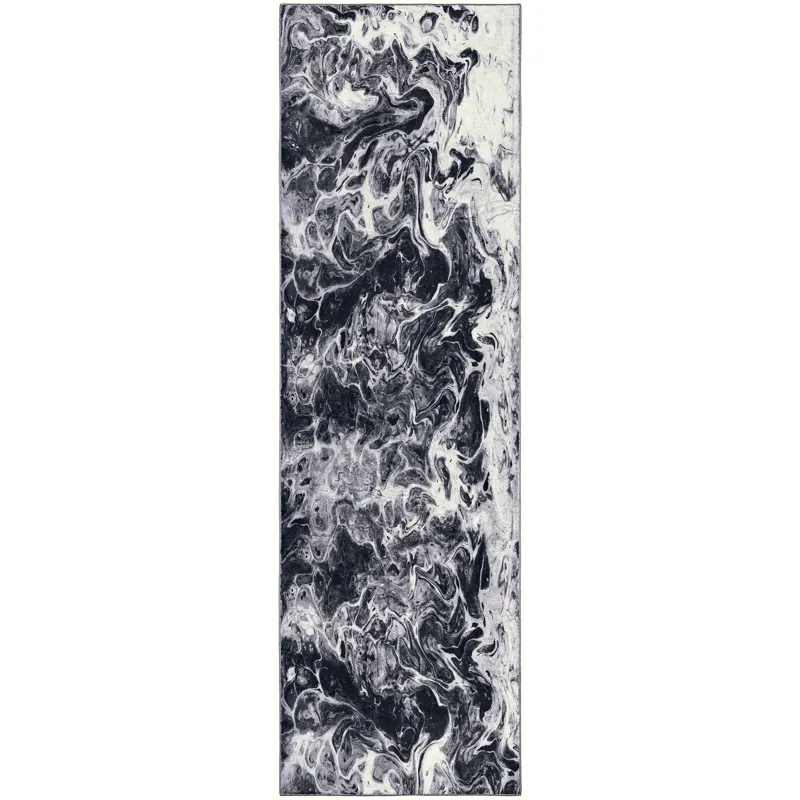 Kikiamo Marble 2\'3\" x 7\'6\" Runner Rug