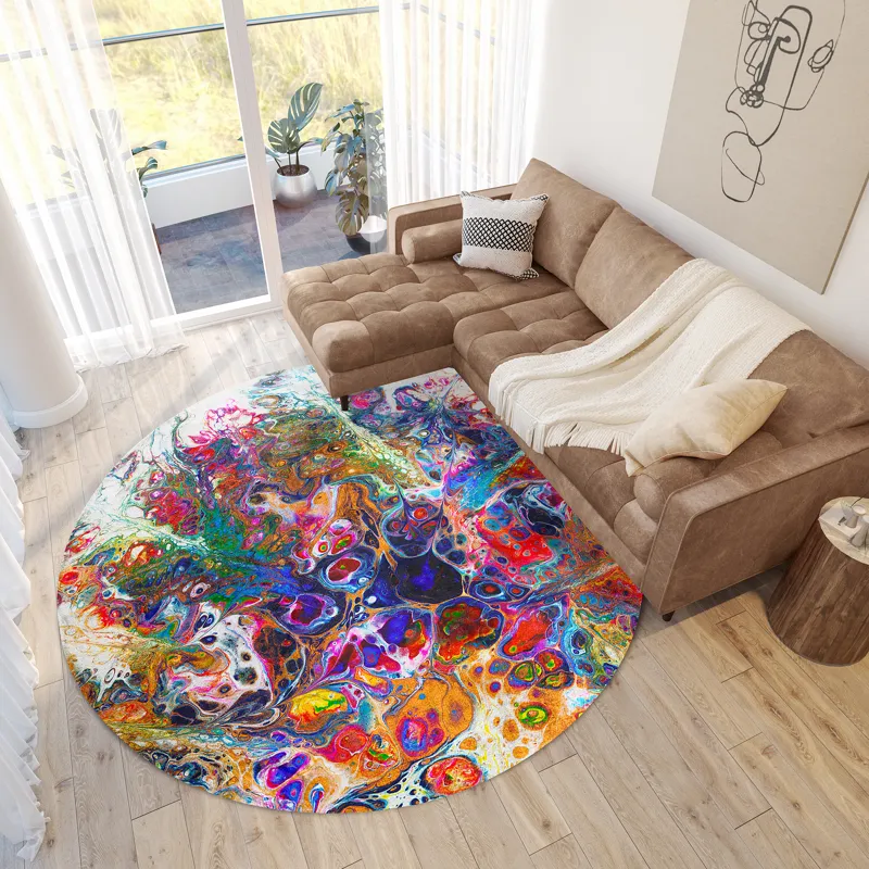 Kikiamo Carnival 8\' x 8\' Round Rug