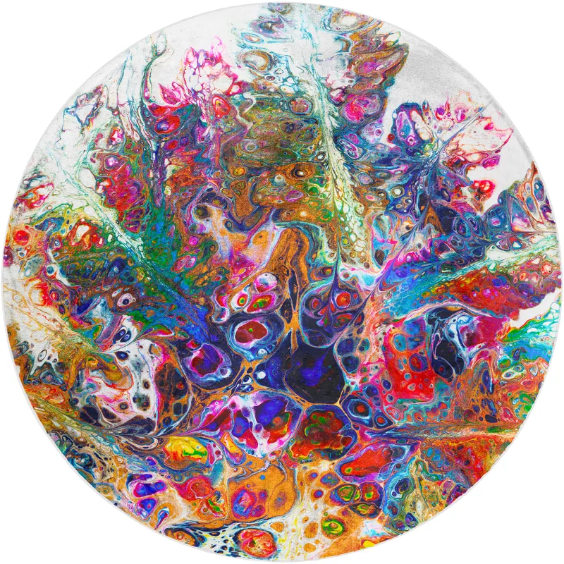 Kikiamo Carnival 8\' x 8\' Round Rug