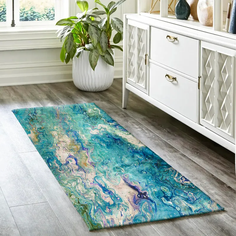 Kikiamo Lagoon 2\'3\" x 7\'6\" Runner Rug