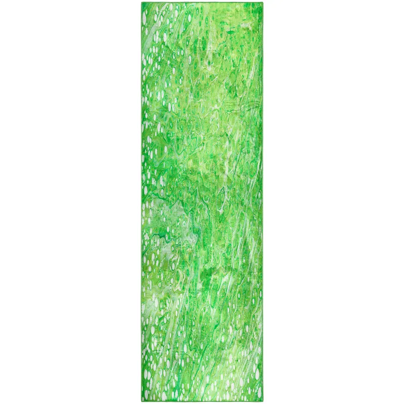 Kikiamo Lime-In 2\'3\" x 7\'6\" Runner Rug