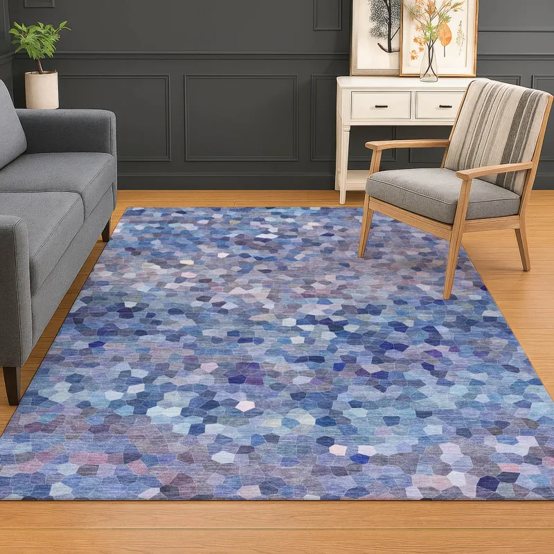 Luxury Washable Indoor/Outdoor Kaleidoscope Baltic 8\' x 10\' Rug