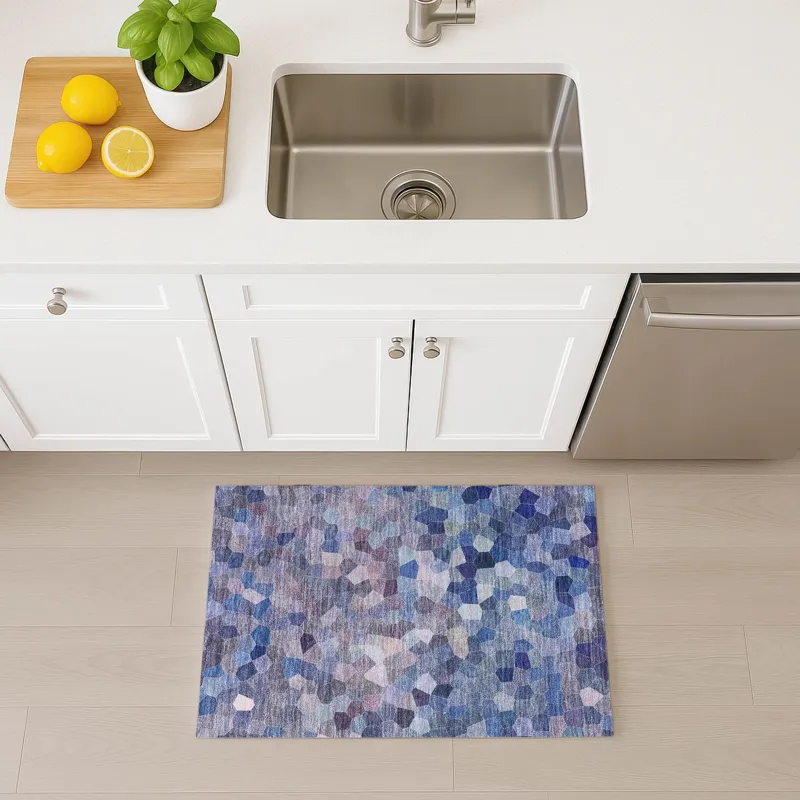 Luxury Washable Indoor/Outdoor Kaleidoscope Baltic 1\'8\" x 2\'6\" Rug