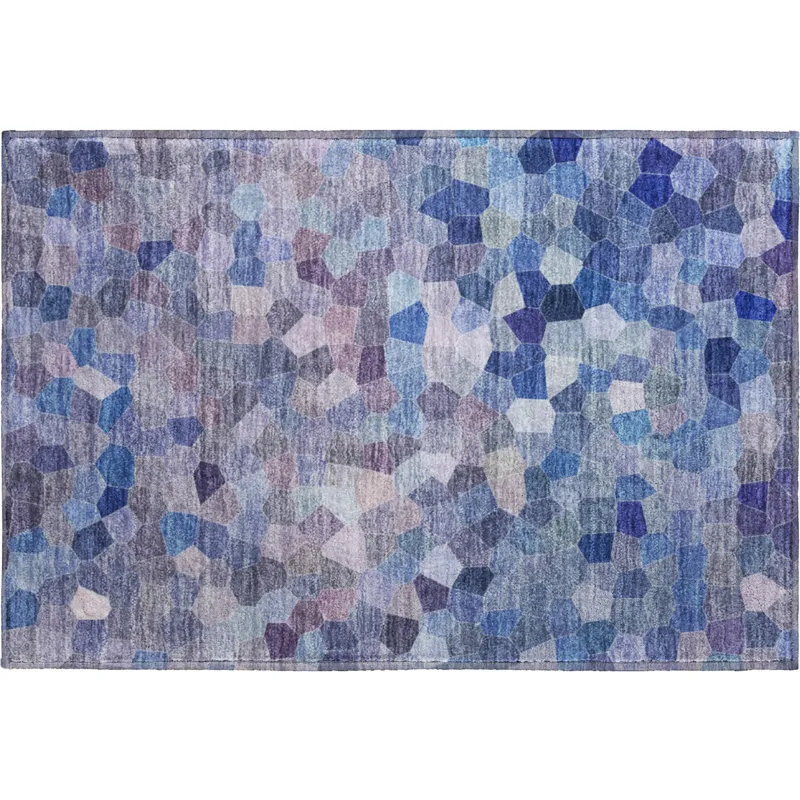 Luxury Washable Indoor/Outdoor Kaleidoscope Baltic 1\'8\" x 2\'6\" Rug