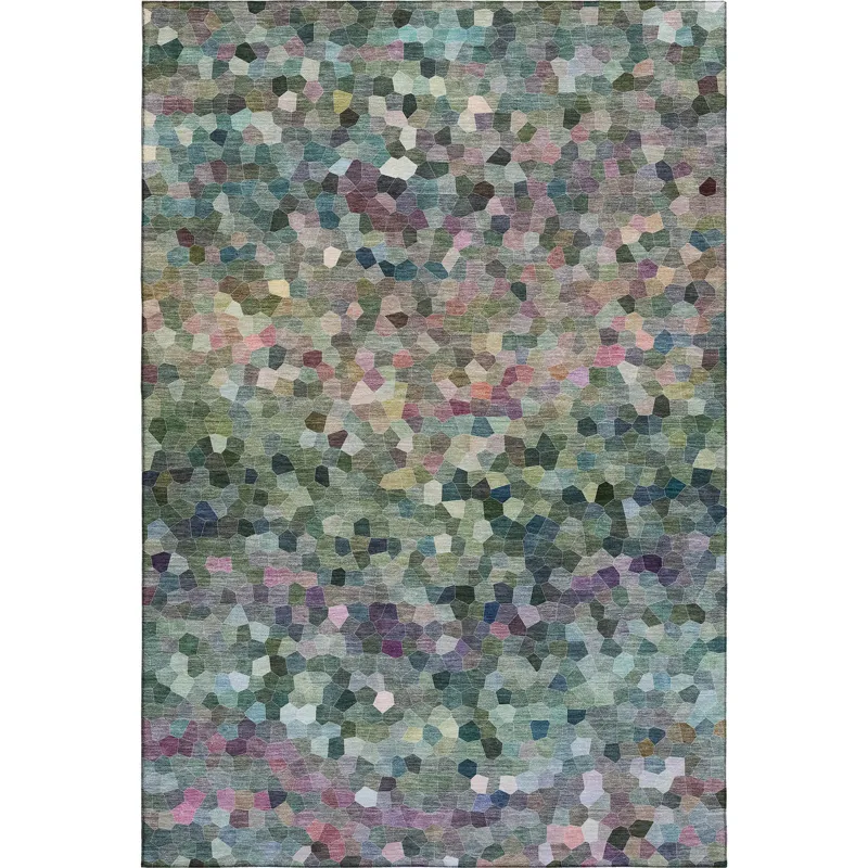 Luxury Washable Indoor/Outdoor Kaleidoscope Cactus 3\' x 5\' Rug
