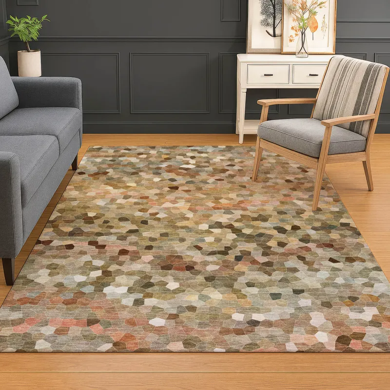 Luxury Washable Indoor/Outdoor Kaleidoscope Canyon 9\' x 12\' Rug