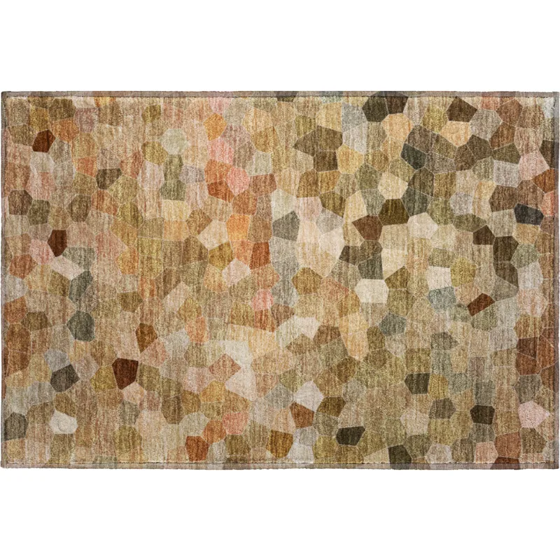 Luxury Washable Indoor/Outdoor Kaleidoscope Canyon 1\'8\" x 2\'6\" Rug