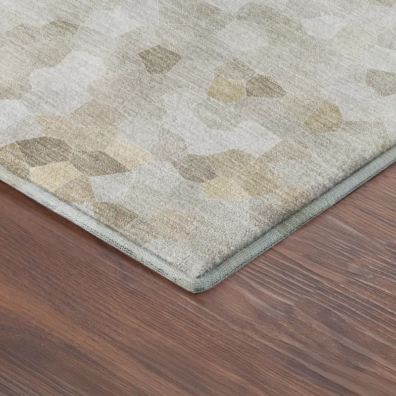 Luxury Washable Indoor/Outdoor Kaleidoscope Putty 5\' x 7\'6\" Rug