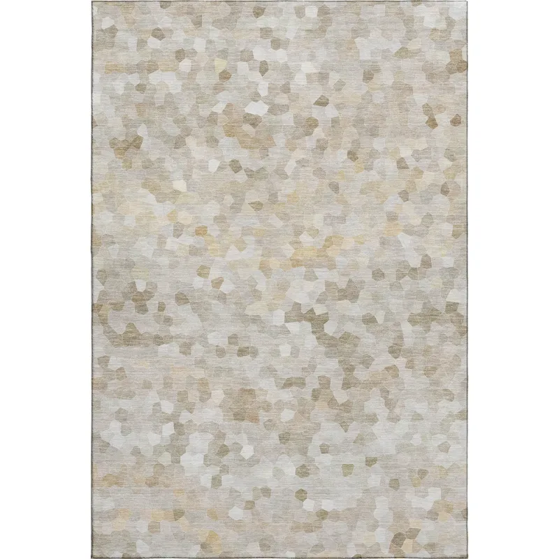 Luxury Washable Indoor/Outdoor Kaleidoscope Putty 5\' x 7\'6\" Rug