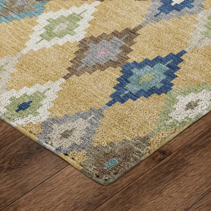 Luxury Washable Kenner Gold 9\' x 12\' Rug