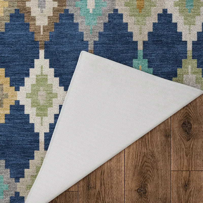 Luxury Washable Kenner Navy 8\' x 10\' Rug