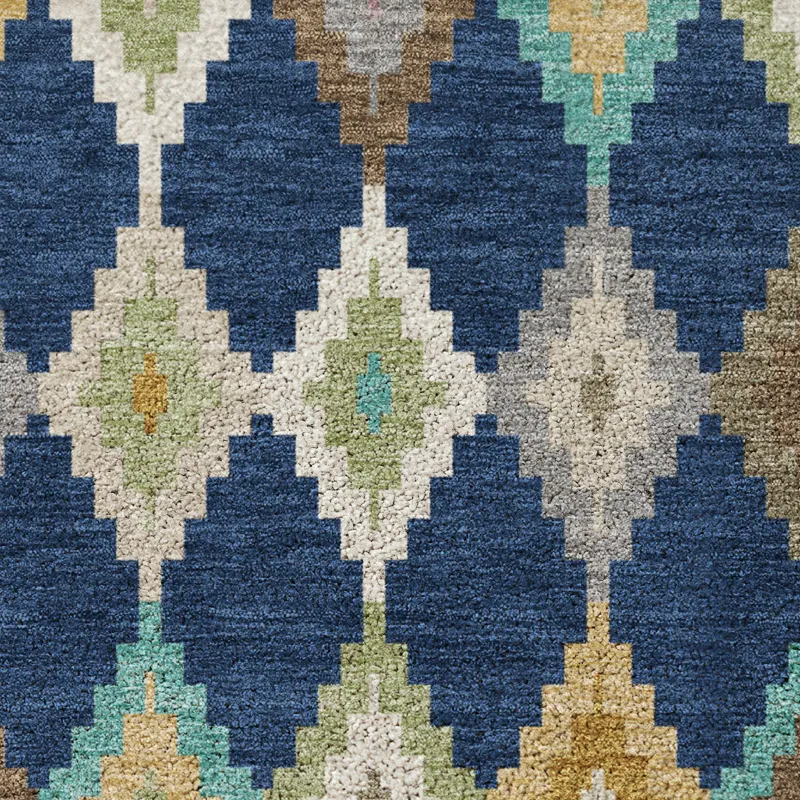 Luxury Washable Kenner Navy 8\' x 10\' Rug