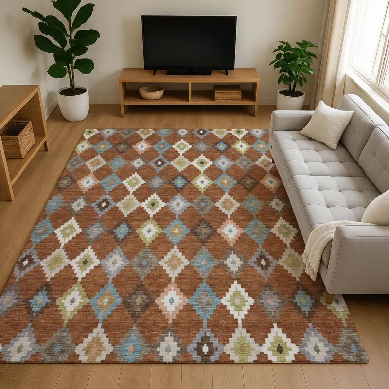 Luxury Washable Kenner Paprika 8\' x 10\' Rug
