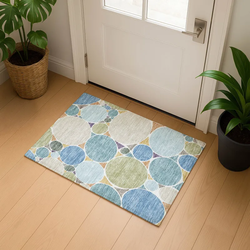 Luxury Washable Kenner Seaside 1\'8\" x 2\'6\" Rug