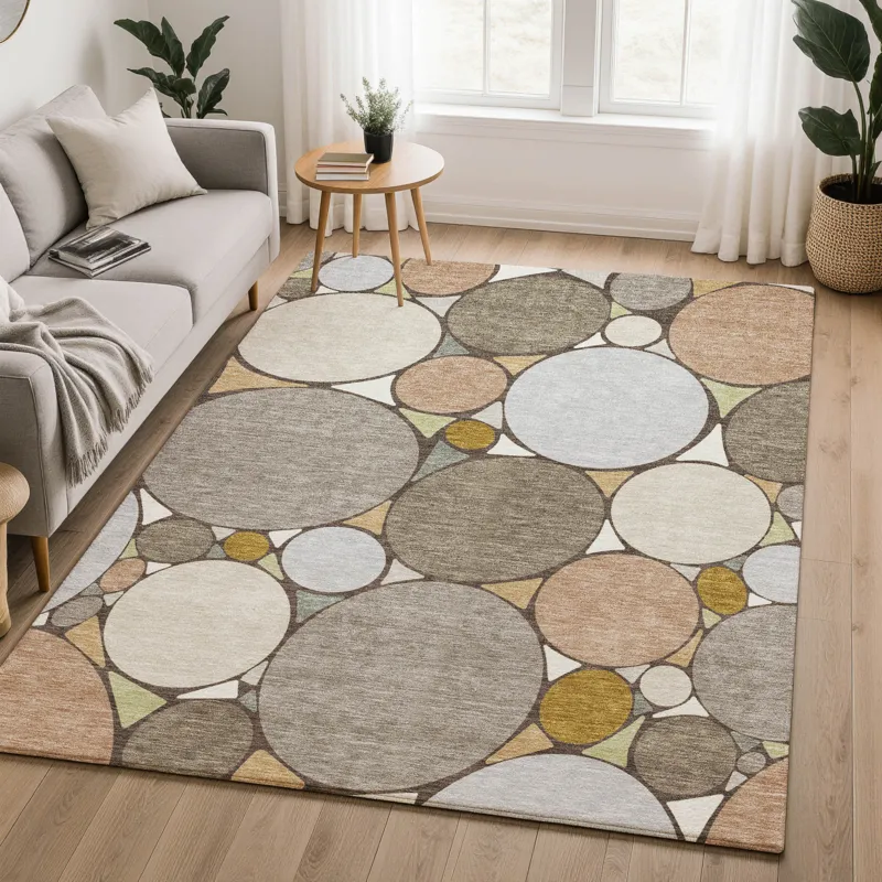 Luxury Washable Kenner Taupe 2\'6\" x 3\'10\" Rug