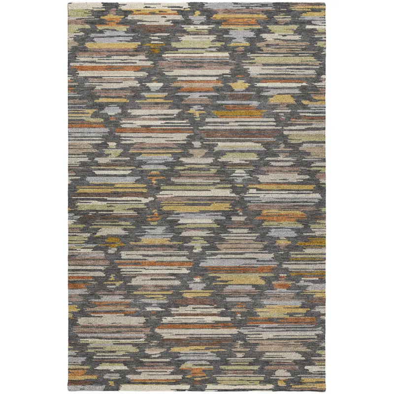Luxury Washable Kenner Charcoal 5\' x 7\'6\" Rug