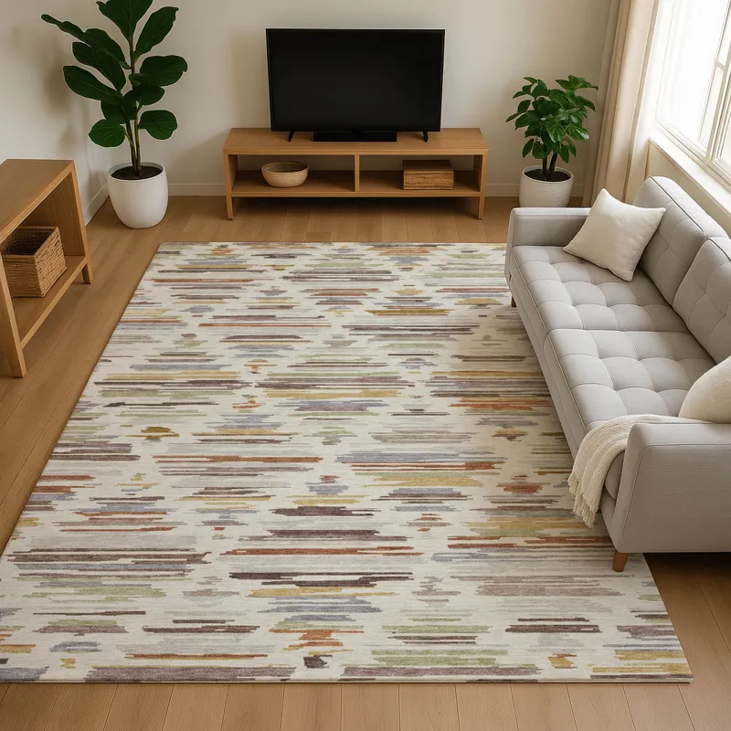 Luxury Washable Kenner Ivory 3\' x 5\' Rug
