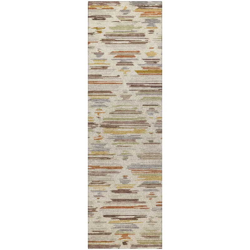 Luxury Washable Kenner Ivory 2\'3\" x 7\'6\" Runner Rug