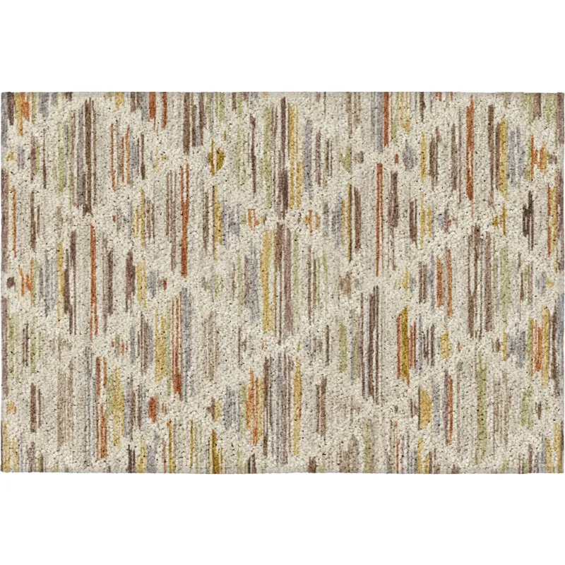 Luxury Washable Kenner Ivory 1\'8\" x 2\'6\" Rug