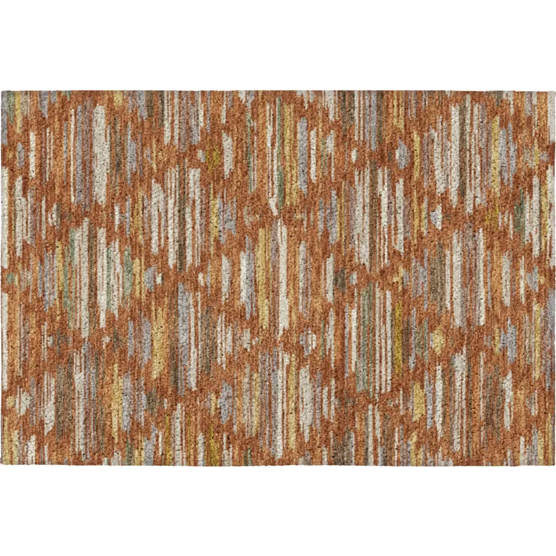 Luxury Washable Kenner Paprika 1\'8\" x 2\'6\" Rug