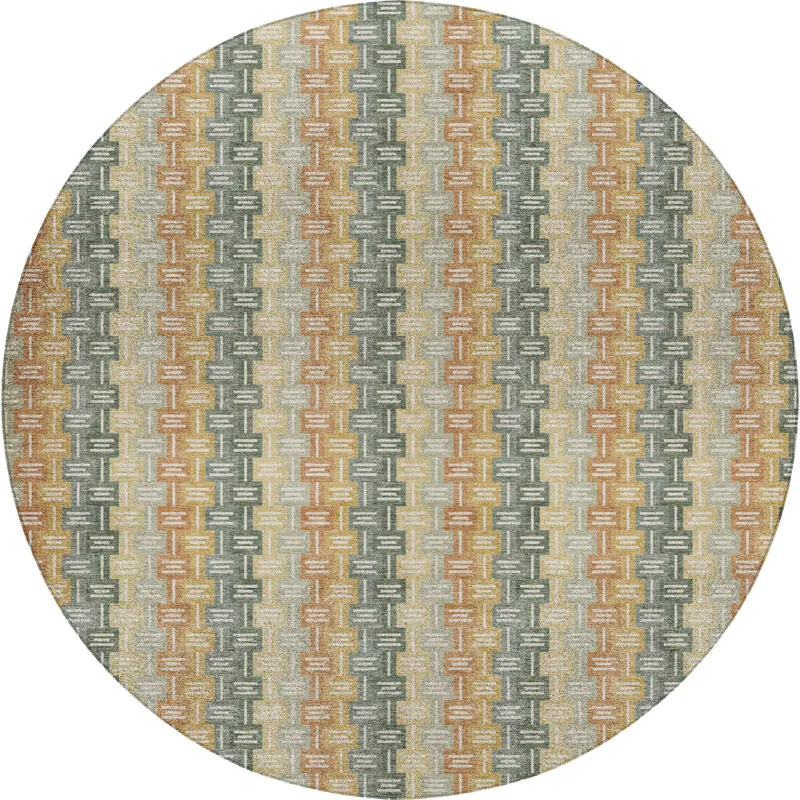 Luxury Washable Kenner Basil 8\' x 8\' Round Rug