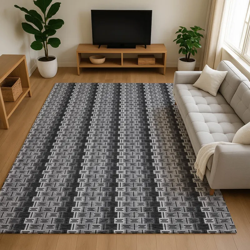 Luxury Washable Kenner Black 8\' x 10\' Rug
