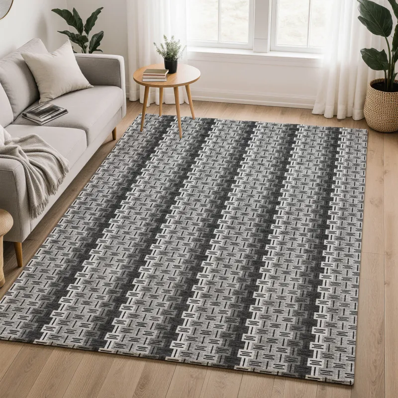 Luxury Washable Kenner Black 8\' x 10\' Rug