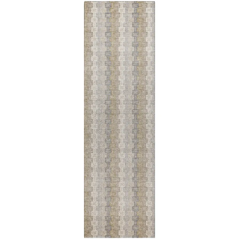 Luxury Washable Kenner Ivory 2\'3\" x 7\'6\" Runner Rug