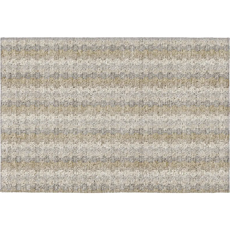 Luxury Washable Kenner Ivory 1\'8\" x 2\'6\" Rug