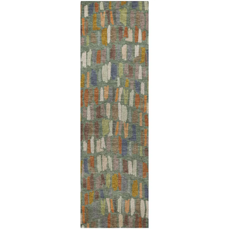 Luxury Washable Kenner Basil 2\'3\" x 7\'6\" Runner Rug