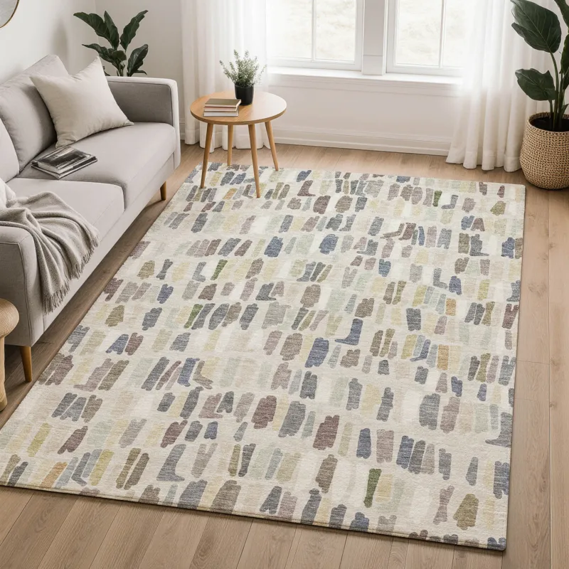 Luxury Washable Kenner Linen 6\'6\" x 9\'6\" Rug