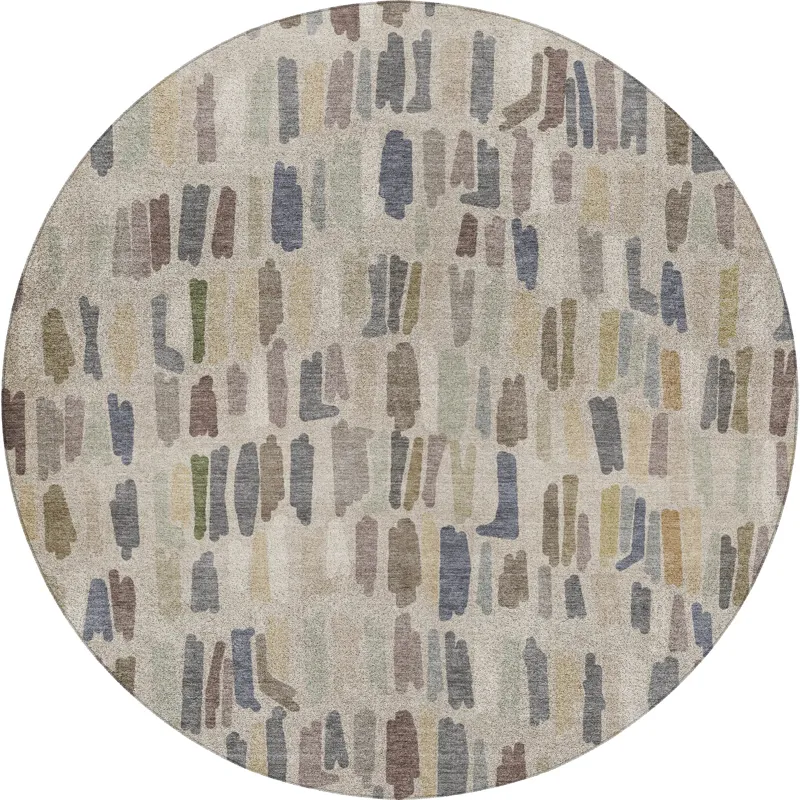 Luxury Washable Kenner Linen 8\' x 8\' Round Rug