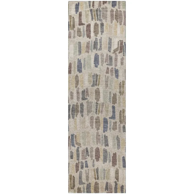 Luxury Washable Kenner Linen 2\'3\" x 7\'6\" Runner Rug