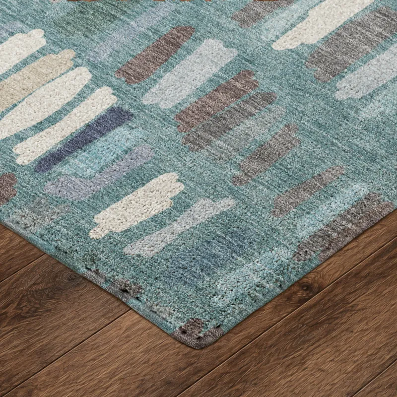 Luxury Washable Kenner Teal 3\' x 5\' Rug