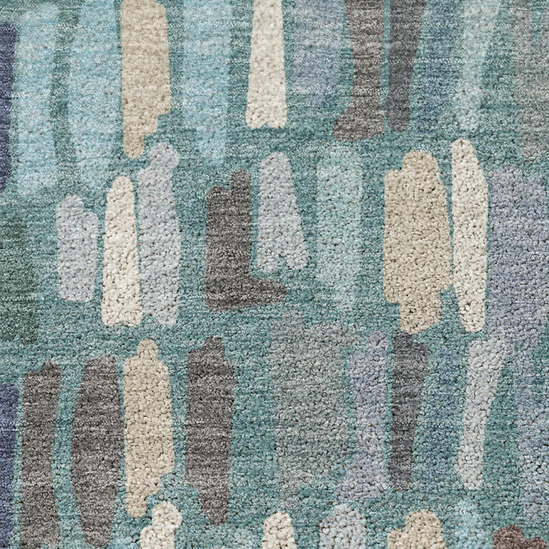 Luxury Washable Kenner Teal 3\' x 5\' Rug