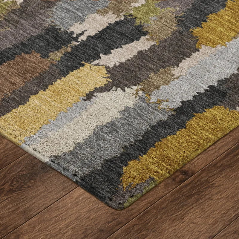 Luxury Washable Kenner Black 10\' x 14\' Rug