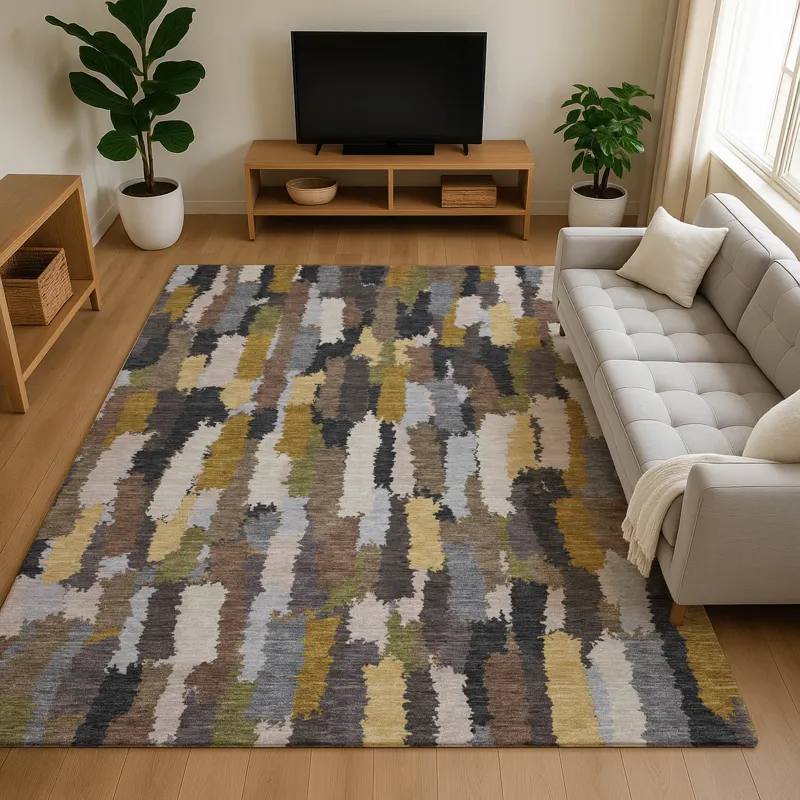 Luxury Washable Kenner Black 10\' x 14\' Rug