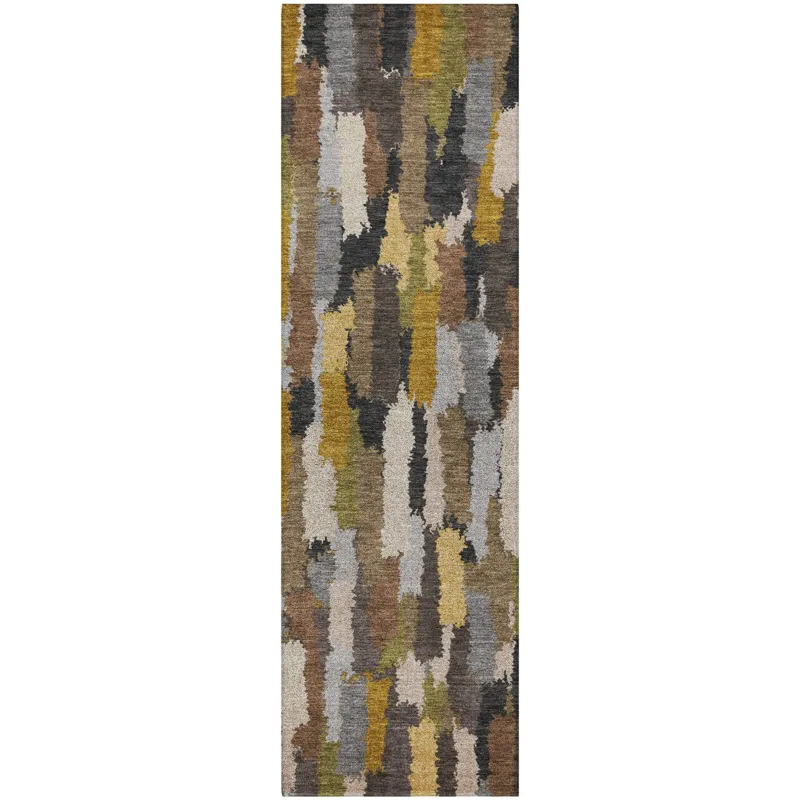 Luxury Washable Kenner Black 2\'3\" x 7\'6\" Runner Rug