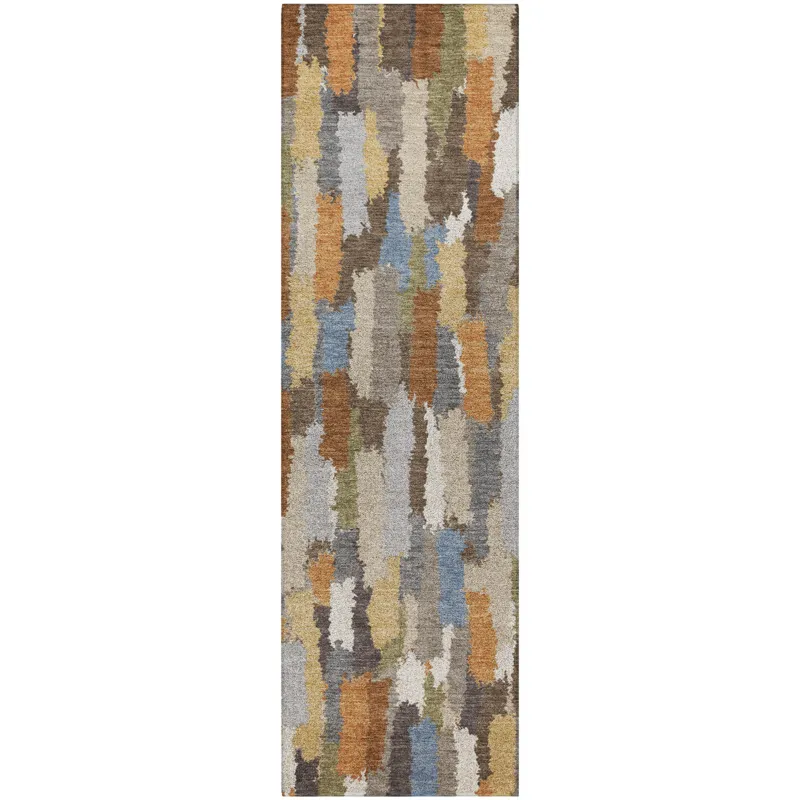 Luxury Washable Kenner Chocolate 2\'3\" x 7\'6\" Runner Rug