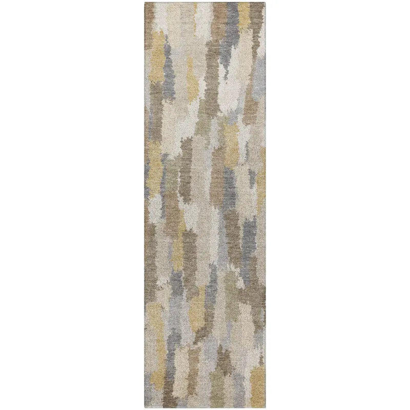Luxury Washable Kenner Ivory 2\'3\" x 7\'6\" Runner Rug