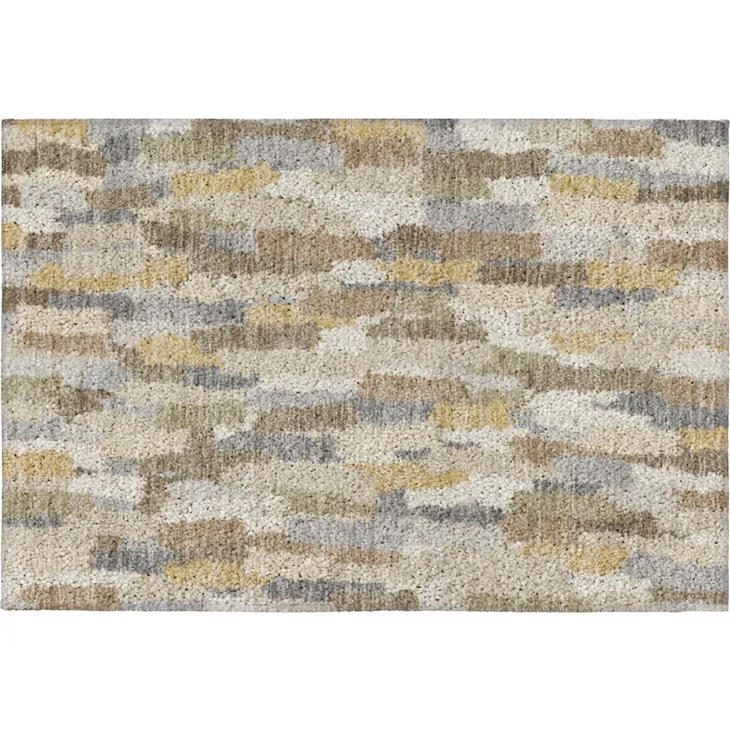 Luxury Washable Kenner Ivory 1\'8\" x 2\'6\" Rug
