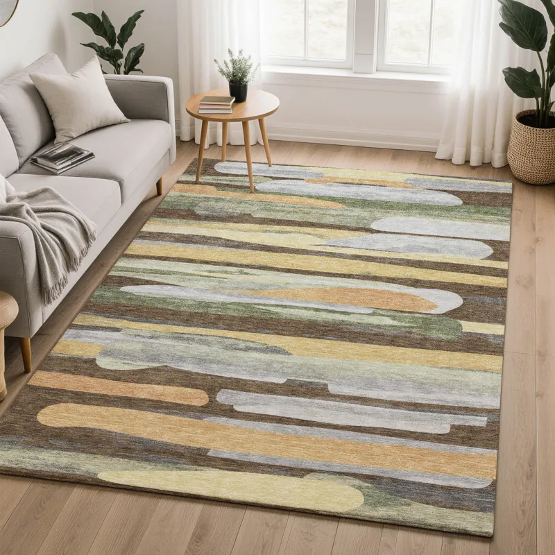 Luxury Washable Kenner Chocolate 3\' x 5\' Rug