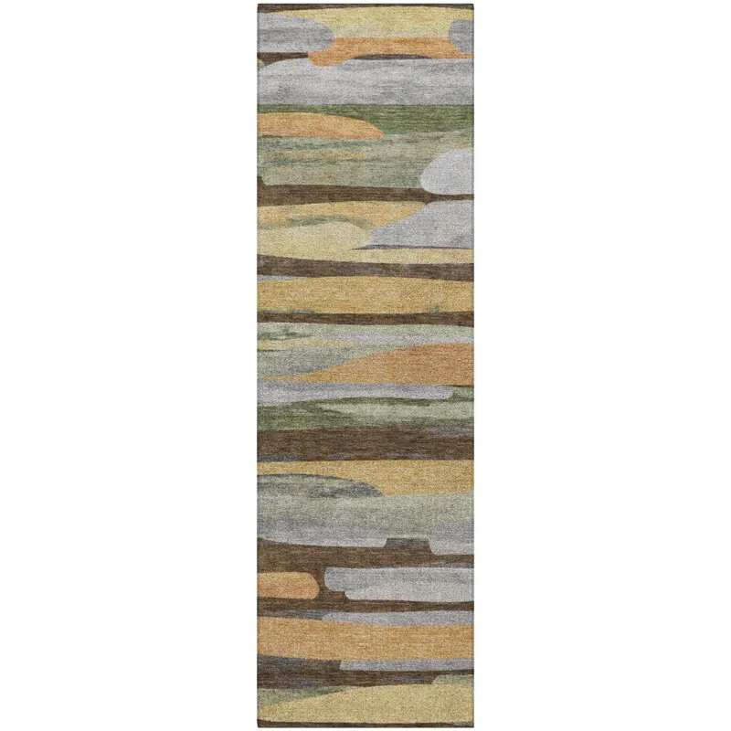 Luxury Washable Kenner Chocolate 2\'3\" x 7\'6\" Runner Rug