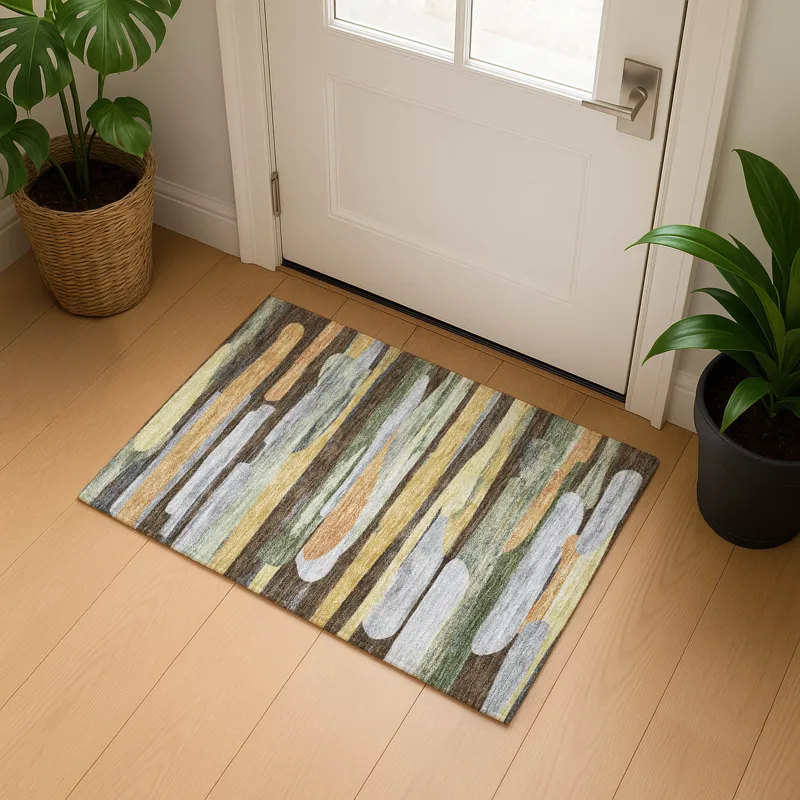 Luxury Washable Kenner Chocolate 1\'8\" x 2\'6\" Rug