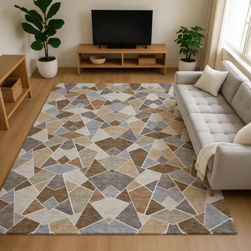 Luxury Washable Kenner Chocolate 2\'6\" x 3\'10\" Rug