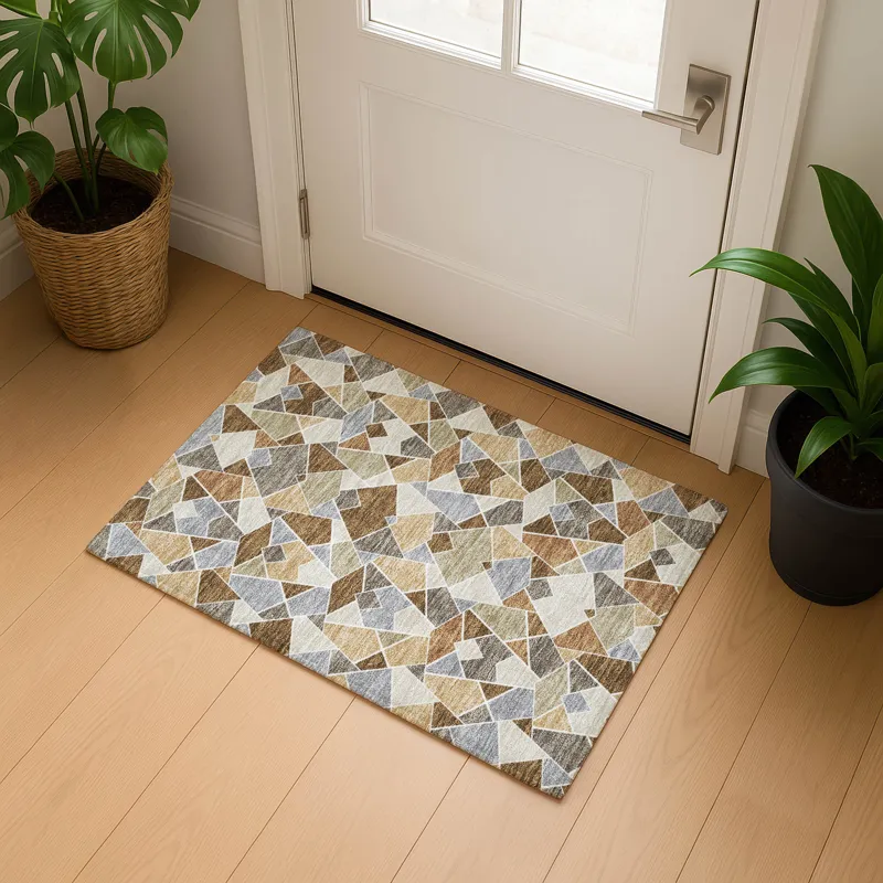 Luxury Washable Kenner Chocolate 1\'8\" x 2\'6\" Rug