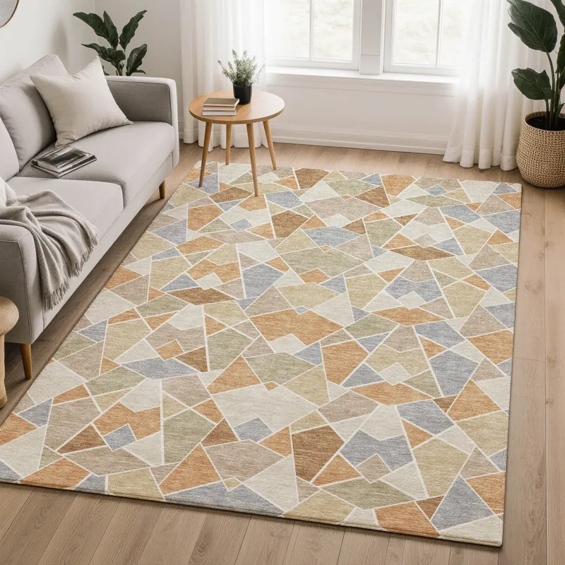 Luxury Washable Kenner Copper 5\' x 7\'6\" Rug