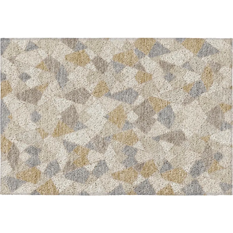 Luxury Washable Kenner Ivory 1\'8\" x 2\'6\" Rug