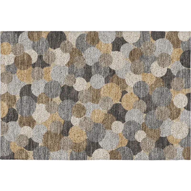 Luxury Washable Kenner Gray 1\'8\" x 2\'6\" Rug