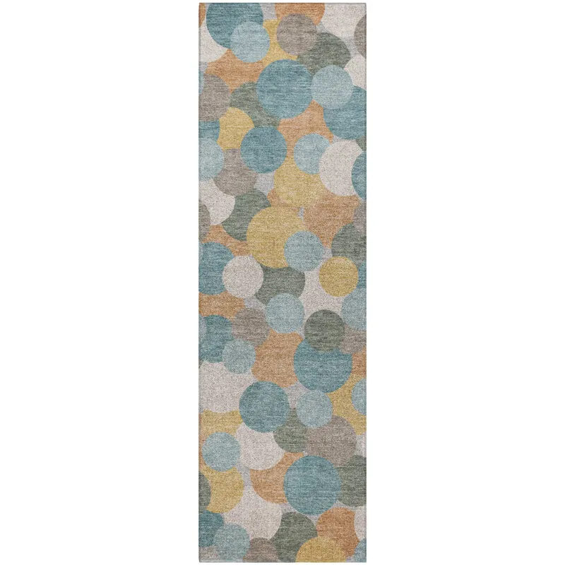Luxury Washable Kenner Seaside 2\'3\" x 7\'6\" Runner Rug
